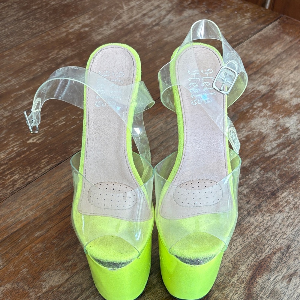 Hella Heels Glitterati Neon Sparkle 8in! - Picture 7 of 10
